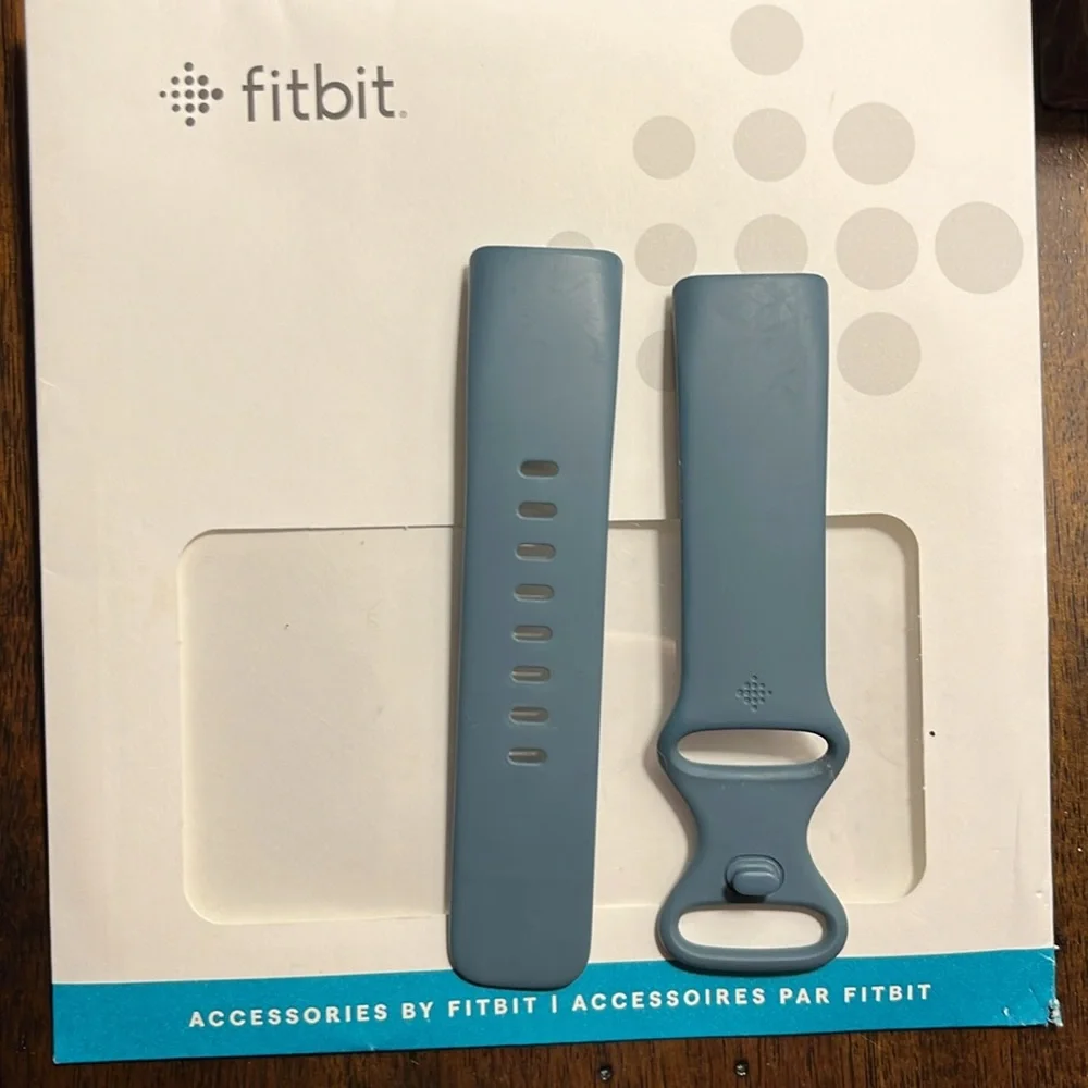 Fitbit Charge 5 & 6 Infinity Band Silicone Steel Blue S/M NEW - Picture 2 of 4